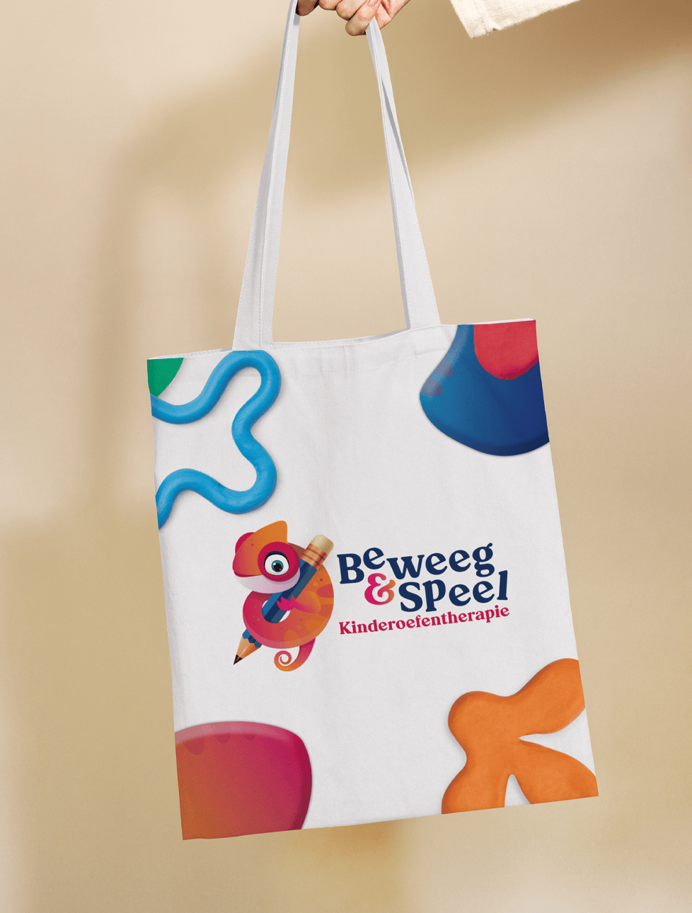 huisstijl en tas Beweeg en Speel