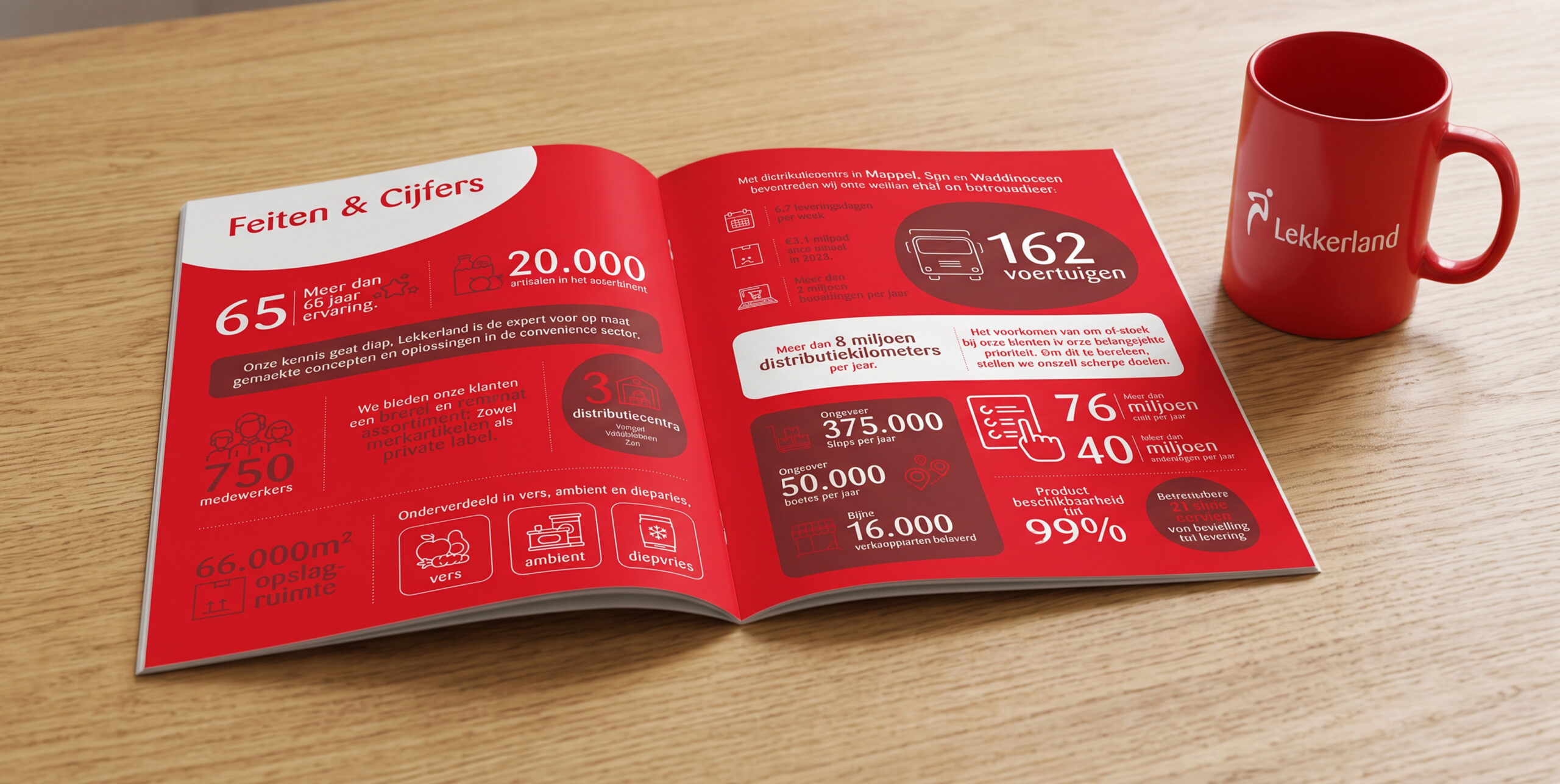 Lekkerland Magazine 02 Infographics in het Lekkerland Magazine, ontworpen door BigBird Creative Studio