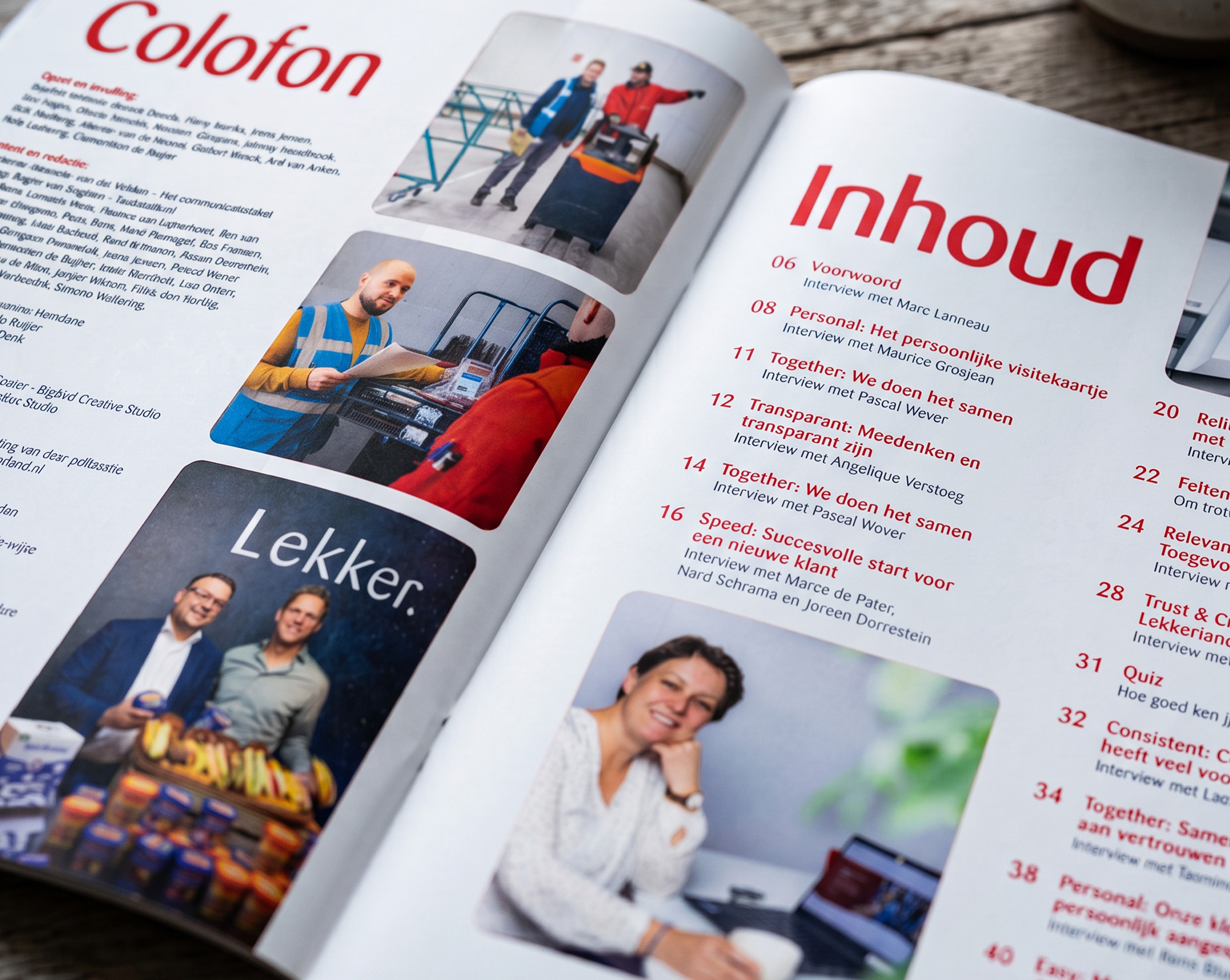 magazine_lekkerland_closeup Close-up van Lekkerland Magazine en professionele magazine vormgeving